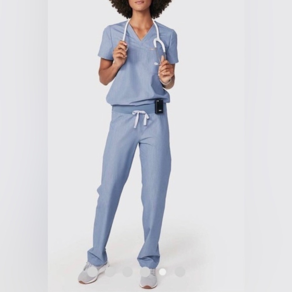 Figs Women’s Scrub Set - Heather Indigo